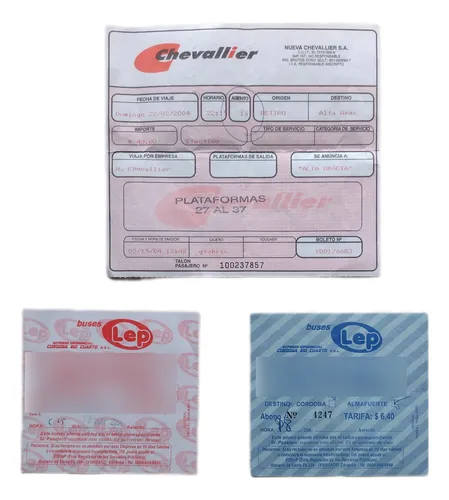 3 Antiguos Boletos De Micros Bus De La Provincia De Córdoba (Usado)