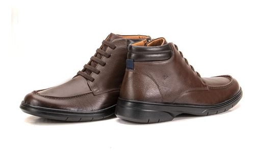 Sapato Social Masculino Couro Cano Alto Elástico Conforto
