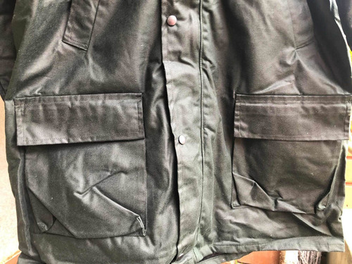 Imagen 3 de 8 de Campera Inglesa Auténtica De Hilo Encerado. Talle L Verde.