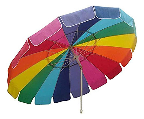 Sombrilla Rainbow Color Con Arena Incluye Bolsa De Transport