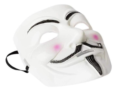 Máscara De V De Venganza, Mxayr-001, Blanco,mascara Anonymou Color Blanco Anonyrev