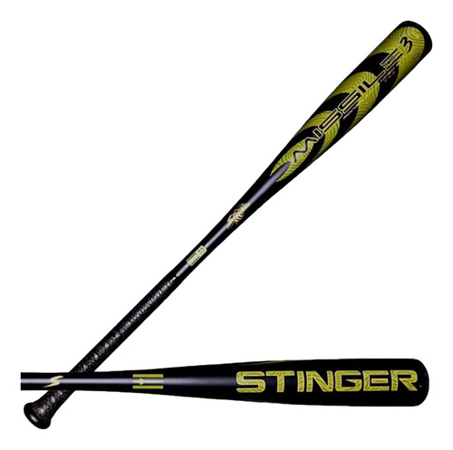 Stinger Missile 3 Bbcor 2 Bate De Béisbol Drop -, Verde Mate