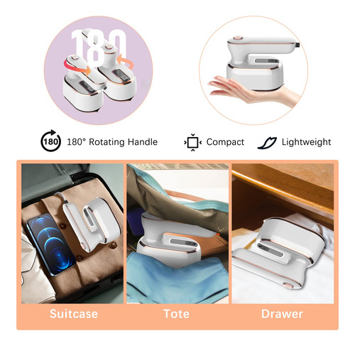 Vaporizador Portátil De Hierro Para Ropa Compacto Y Plegable