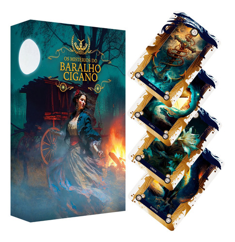 Kit 2 Baralho Cigano E Maria Padilha + Toalha Astrológica