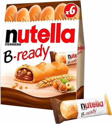 Galleta Rellena Ferrero Nutella Be-ready 132g 1 Pack De 6pza
