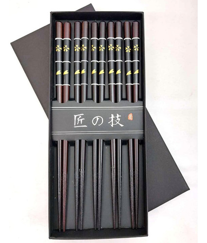 Palillos De Bambú Reutilizables Japanbargain 22.5 Cm 5
