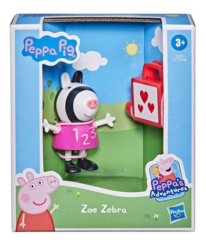 Brinquedo Miniatura Peppa Pig Hasbro F2179 Boneco Zoe Zebra