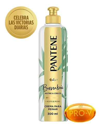 6 Pza Crema Para Peinar Pantene Pro-v BambĂș Nutre Y Crece 30