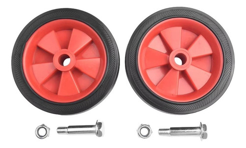 2x Ruedas De Aire Compresor De Aire Casters De La 12 Cm Rojo