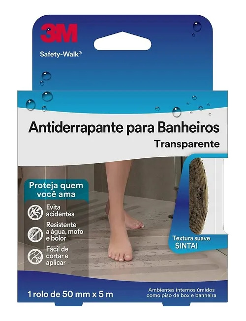 Fita Antiderrapante Safety Walk Banheiro 50mm X 5m