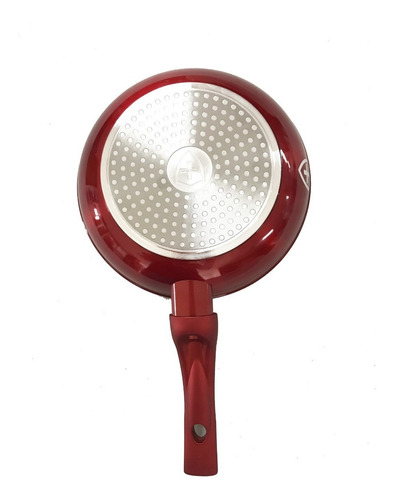 Set De 3 Sartenes Rojo Interior Azul Swiss Silver