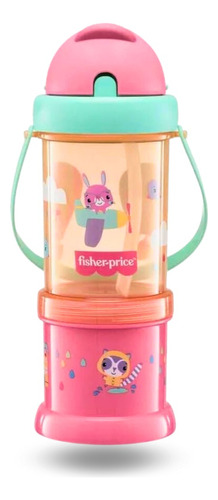 Taza infantil divertida con soporte para aperitivos de Fisher Price, color rosa