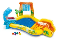 Comprar Centro De Juegos Inflable Intex Pileta Dino Tobogán Pelotas