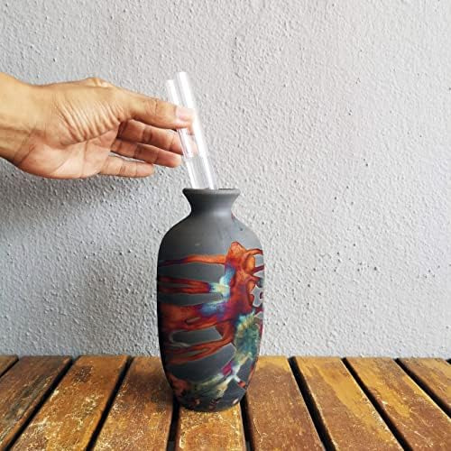 Raaquu Koban Jarrón De Cerámica Raku De 7 Pulgadas - Cerámic