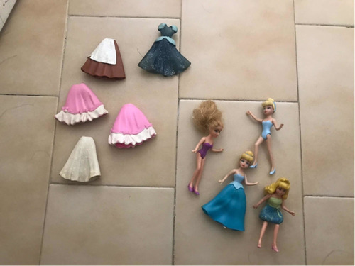 Muñecas Princesas Poli  Y Carro Poli Aurora, Cenicienta 