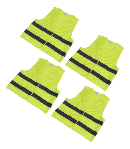 Chaleco De Seguridad Amarillo Neón Reflectante De Alta Visib
