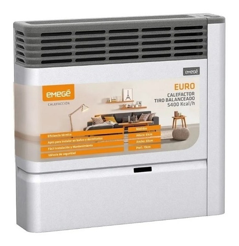 Calefactor Tiro Balanceado Emege Euro 5400 Calorias Multigas