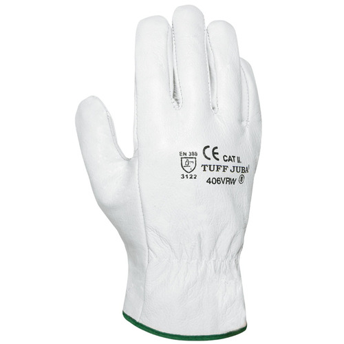 Guant.cuero Vacuno Blanc(0.8-1mm)pulgar Refor Juba 406vrw/9