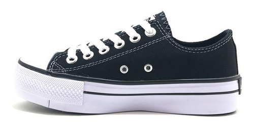 Imagen 3 de 5 de Zapatilla Jaguar Mujer Plataforma Lona Dama Urbana Art 8010