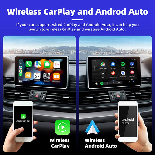 Adaptador Auto Carplay Android Auto Carplay 2 Em 1 Sem Fio P