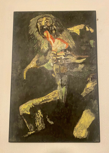 Cuadro Al Óleo Cronos Devorando A Sus Hijos Negro Negro (Usado)