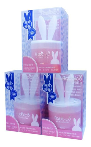 Ambientador Poppy Rabbico Blanco, Paquete De 3, Aroma De Nie