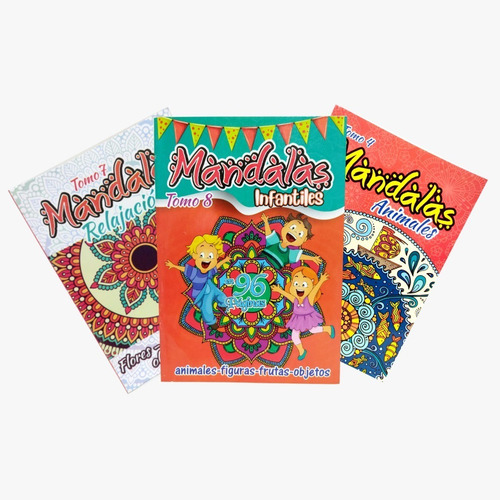 Libro De Mandalas Para Colorear De 96 Paginas X 3 Unidades