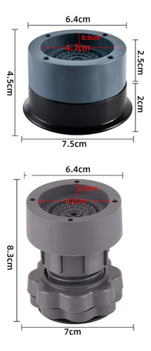 Zerodis 4 Piezas Almohadillas Antivibración Para Lavadora,