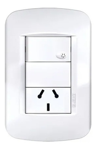 Imagen 1 de 6 de Llave Luz Punto Y Toma Binorma Jeluz Verona Regina Pack X10