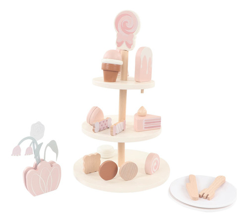 Set De Juego De Postres De Madera Para Tarta De Té, Fiesta D