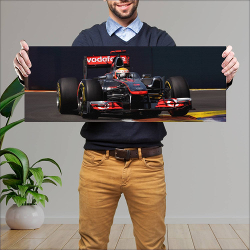 Cuadro 30x80cm Auto 2011 Mclaren Mercedes Mp4 26 50