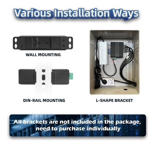 Interruptor De Red Gigabit 5 Puertos Poe 120w Total