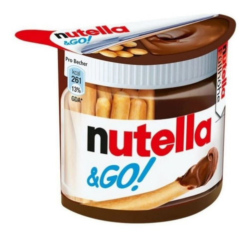 Nutella Go Creme De Avelãs E Biscoito Palito Importado