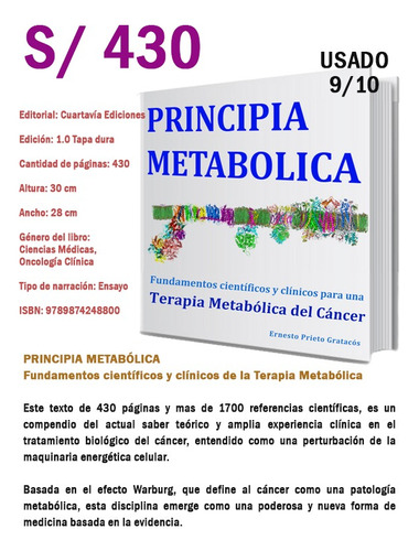 Principia Metabolica Libro Oncología Clínica 