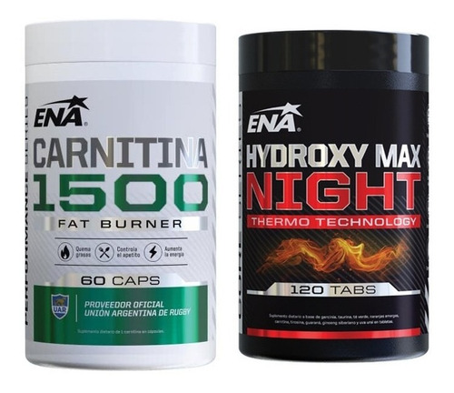 Ena Rápido Quemador De Grasas Combo Carnitina + Hydroxy Max