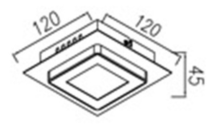 Imagen 2 de 9 de Aplique Pared Interior 1 Luz Led 4,2w Benny Garantia Candil