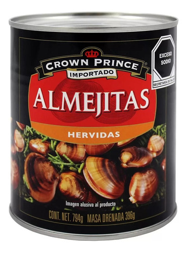 Almejitas Almejas Hervidas Crown Prince Gourmet 794 Grs