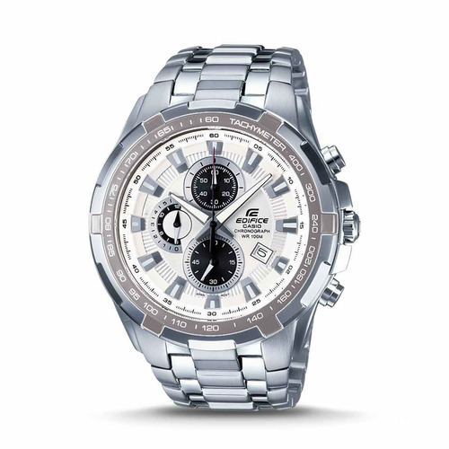 Reloj Casio Edifice Ef 539d-7a Cronografo Acero- Blanco