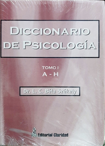 Diccionario De Psicología 2 Tomos(béla Szekely) 