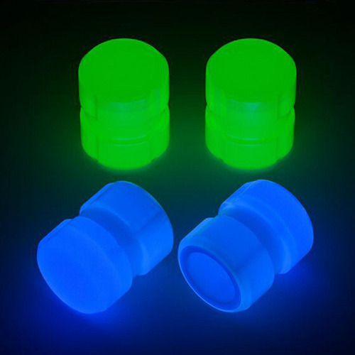 Che 4 Piezas Night Glow Auto Tire Valve Caps Accesorios