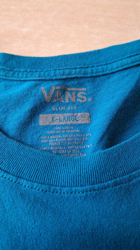 Remera Azul Vans Talle Xl (Usado)