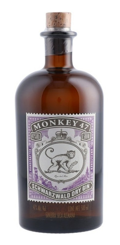 Ginebra Monkey 47 Schwarzwald Dry Alemania 500ml