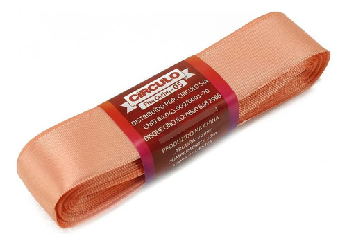 Fita De Cetim N05 10m - Círculo Cor 409-pessego