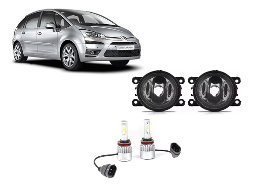 Kit Faros Auxiliares + Lamparas Cree Led Citroen C4 Picasso 