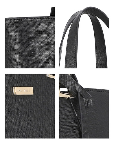 Tote Westies Dama Negro Hbcradle15we Diseño de la tela Liso