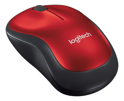 Mouse Logitech Inalambrico Óptico M185 Usb Rojo / 910-003635