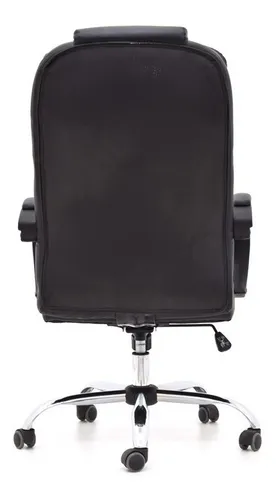 Silla De Oficina Gerente En Cuero Sintético Con Brazos Fijos