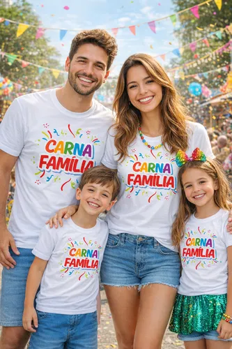 Camiseta Carnaval Divertida Carna Família