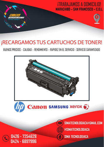 Imagen 2 de 5 de Recarga De Toners Hp, Samsung, Xerox Y Canon. ¡a Domicilio!