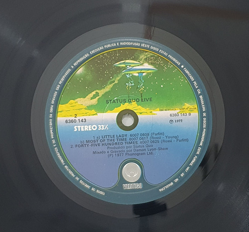 Lp Status Quo Live 1977 Duplo (Usado)